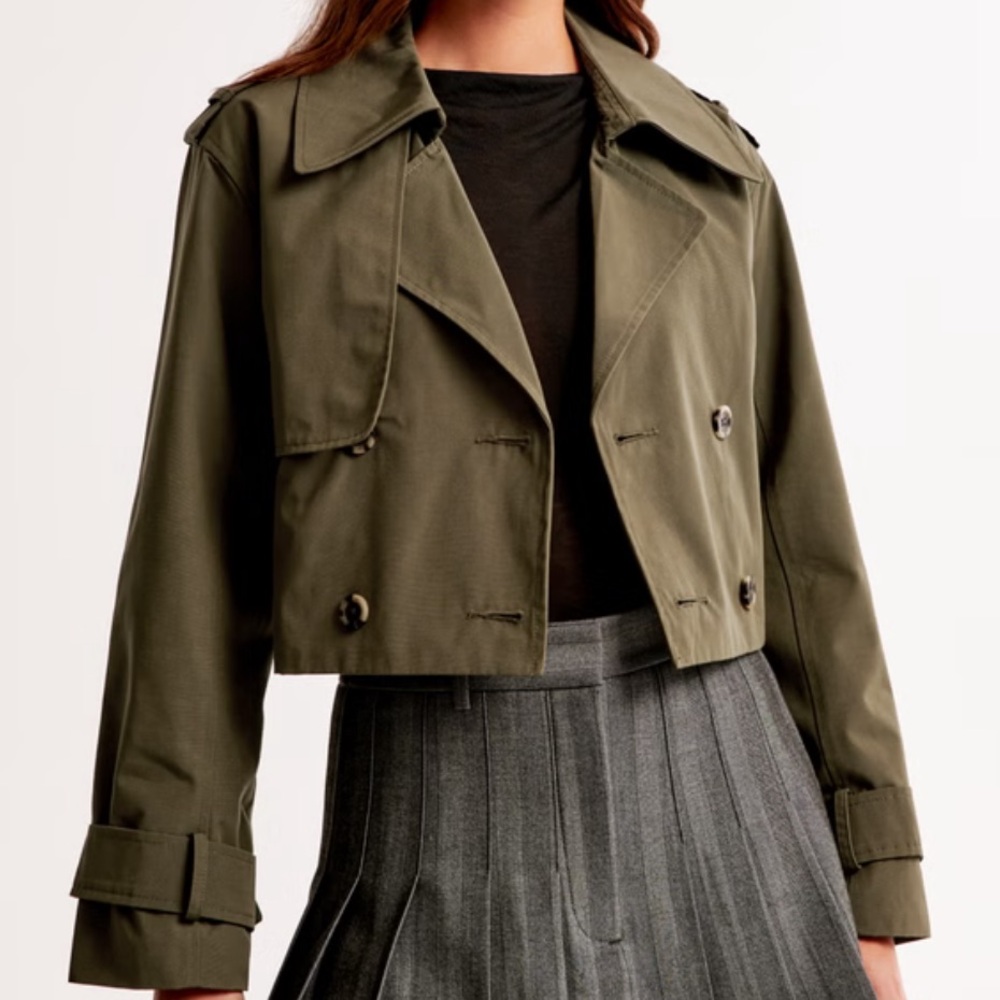 Abercrombie & Fitch Cropped Trench Coat